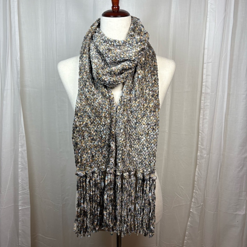 Diane‎ Jackson Cole Multicolor Woven Chenille Scarf 
Made in the USA